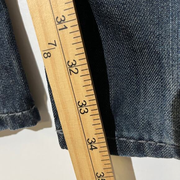 Rock & Roll BootCut Dark Denim Embroidered Pockets Western Jeans Mens 36X34 - Picture 7 of 8